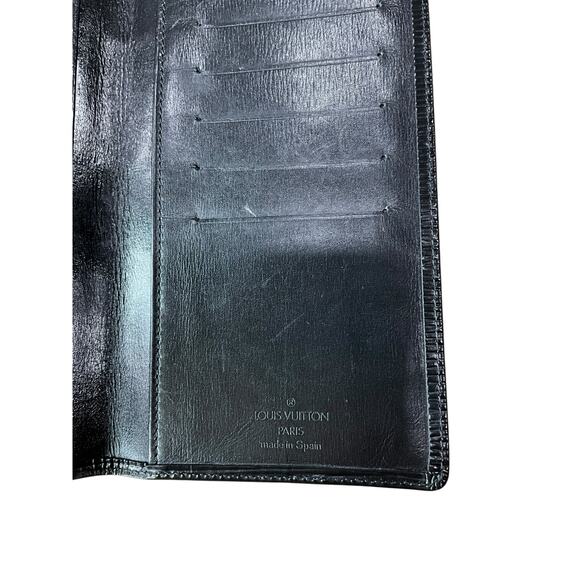 949. Louis Vuitton Epi Checkbook Organizer Wallet Black - Picture 4 of 4